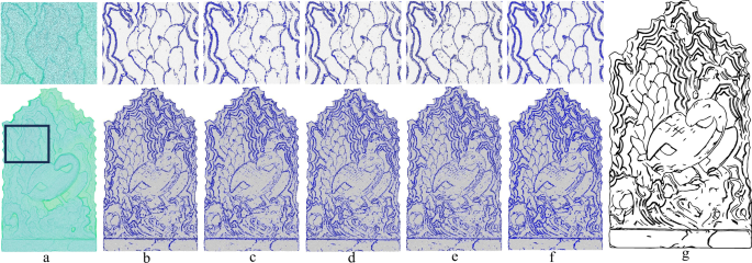 Fig. 10: Feature Extraction and Line Drawings for Auspicious Bird.