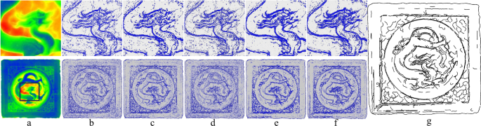 Fig. 11: Feature extraction and line drawings for mounting stone.