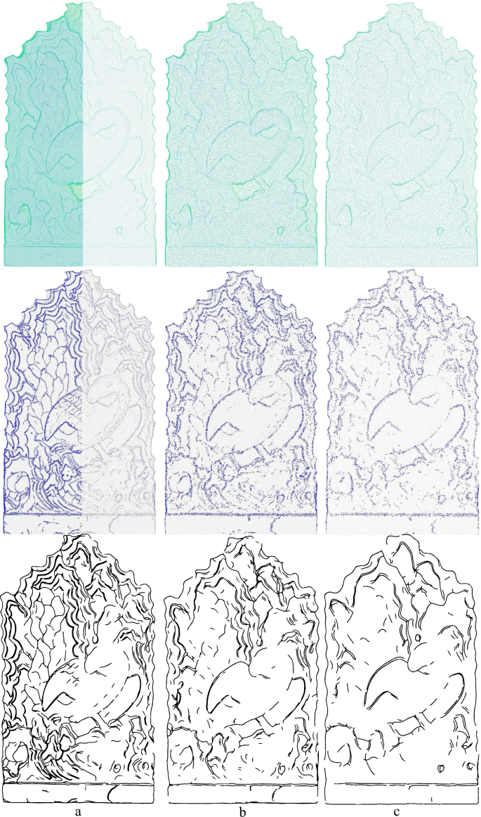 Fig. 18: Feature extraction results at different densities.