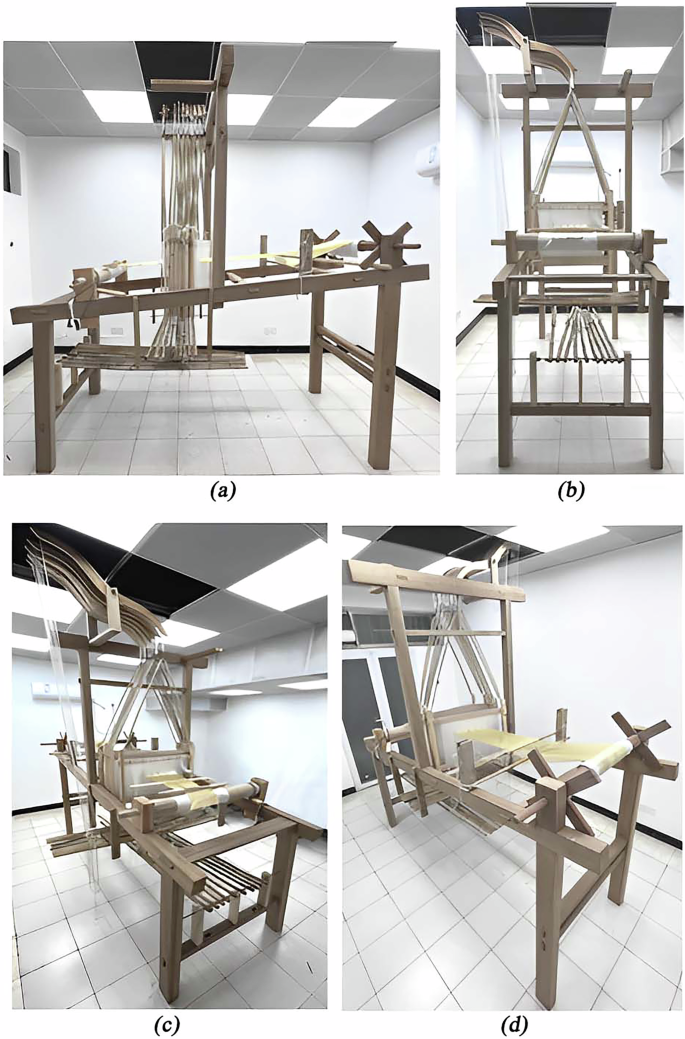 Fig. 13: Four views of the restored loom.