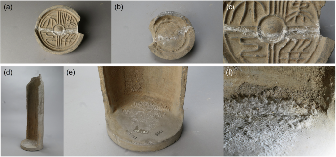 Fig. 2: Photographs of two eaves tiles.