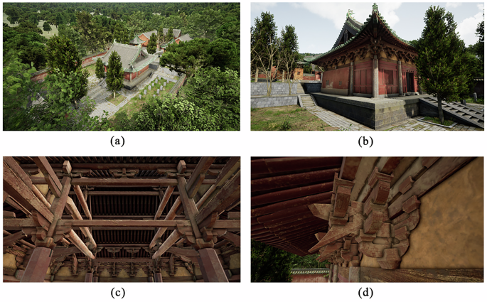 Fig. 18: Virtual roaming important nodes of the Main Hall of Chuzu Temple.