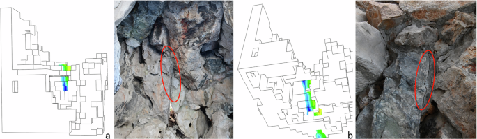 Fig. 11: Comparison diagram of crack model prediction and current situation.