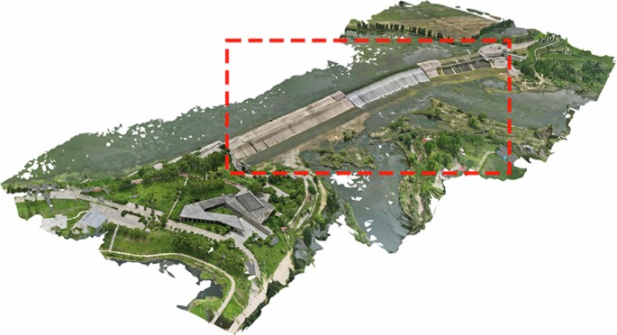 Fig. 5: 3D point cloud model of Daicun Dam.
