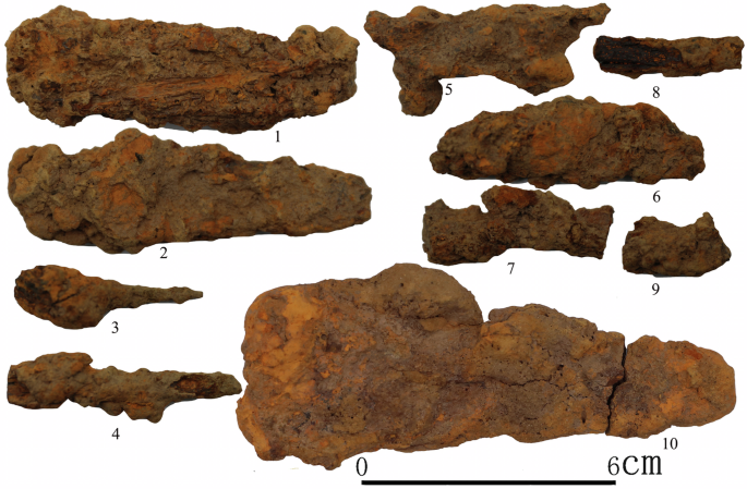 Fig. 2: Iron artifacts excavated from H235 at Luojiaba site.