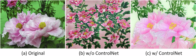 Fig. 9: Effect comparison with/without ControlNet.