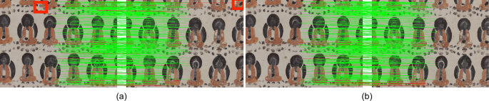 Fig. 8: Example of enhanced feature point matching.