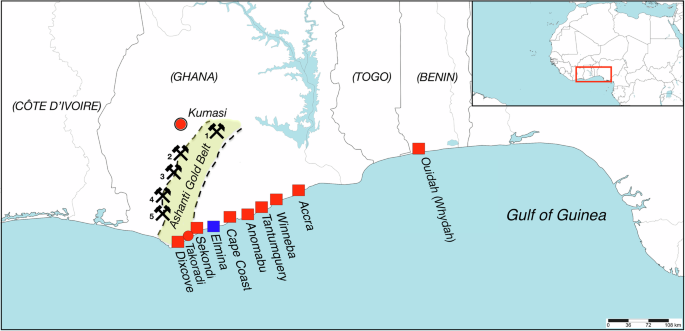 Fig. 1: Map of southern Ghana.