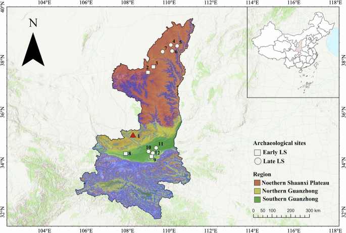 Fig. 1: Map showing the location of archaeological sites mentioned in this study.