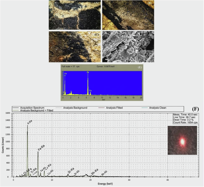 Fig. 10: Characterization of the black pigment.