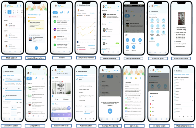 Fig. 3: CareAide Application Features.