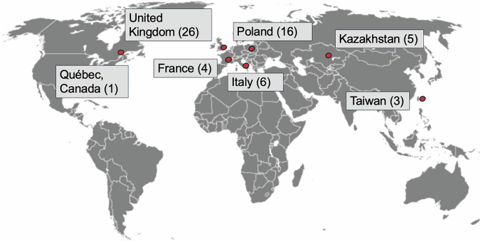 Fig. 1: Geographical Distribution of Cases.