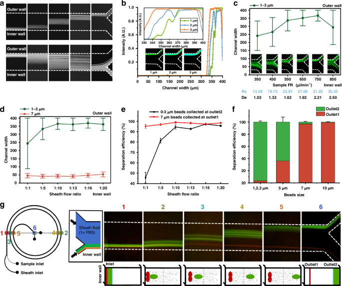 Fig. 3: Microparticles separation using DMM.
