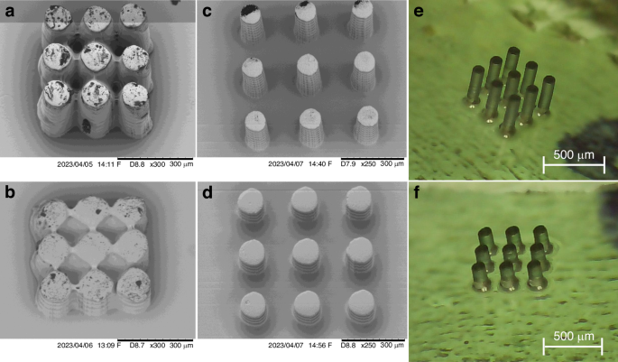 Fig. 2: Micro-tower 3D printing parameter optimization