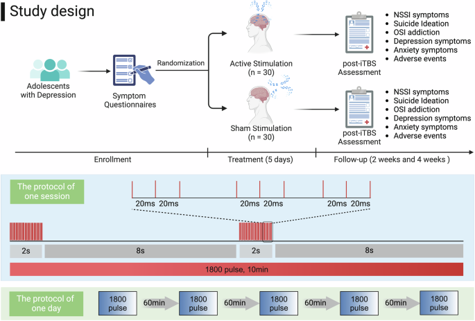 Fig. 1: Stimulation protocols of accelerated and prolonged iTBS.