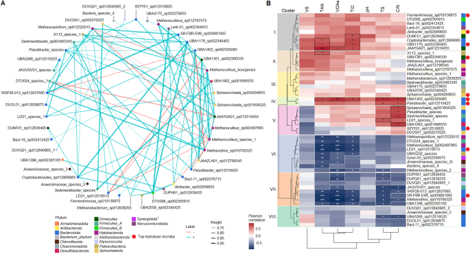 Fig. 6: Correlation analysis of core nrMAGs.