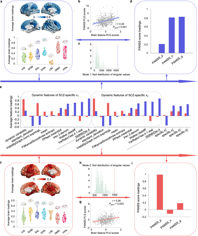 Fig. 4: Spatiotemporal dynamic patterns in two PLS modes.