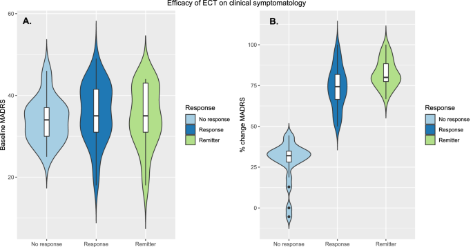 Fig. 1: Efficacy of ECT on depression symptoms.
