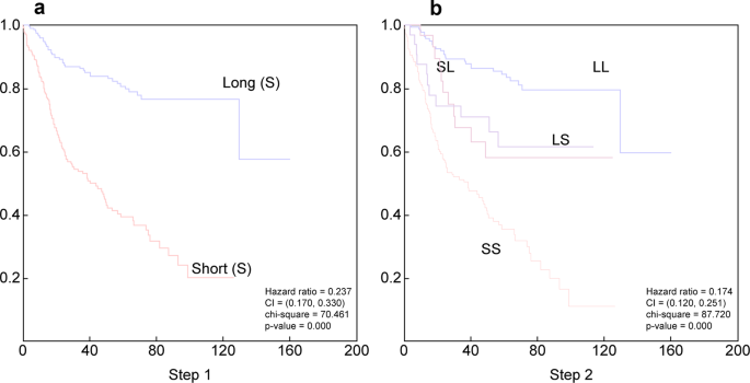 Fig. 1: Prediction of patient survival using supervised machine learning without biomarkers (379 cases).