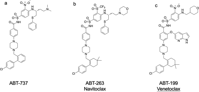 Fig. 7: The structures of BCL-2 family inhibitors.