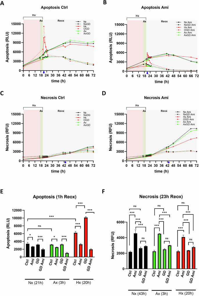 Fig. 5: Amitriptyline protects cerebral endothelial cells against apoptotic cell death post-I/R.