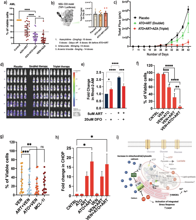 Fig. 6: Novel ART-based combinations are effective in AML.