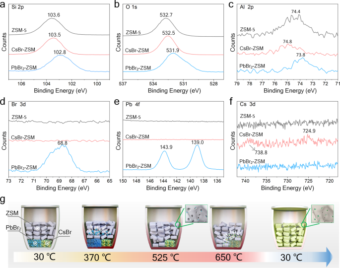 Fig. 4: Chemical state evolution and postulated mechanism for the chemical vapor method.
