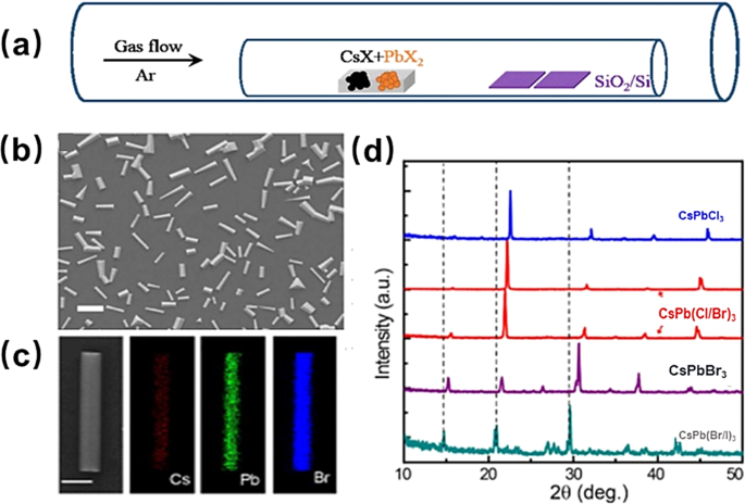 Fig. 3: Growth of 1D morphological MHP by vapor phase methods.