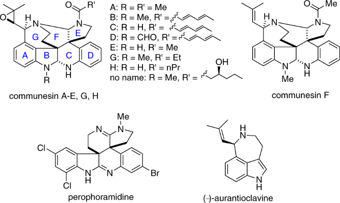 Synthesis Of The Abcdg Ring Skeleton Of Communesin F Based On Carboborylation Of 1 3 Diene And Bi Otf 3 Catalyzed Cyclizations The Journal Of Antibiotics