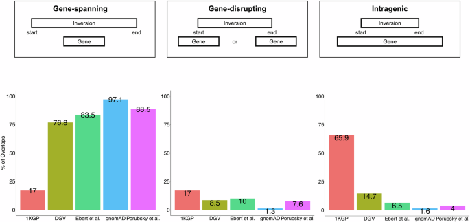 Fig. 3: Percentages of inversions in different categories across datasets.