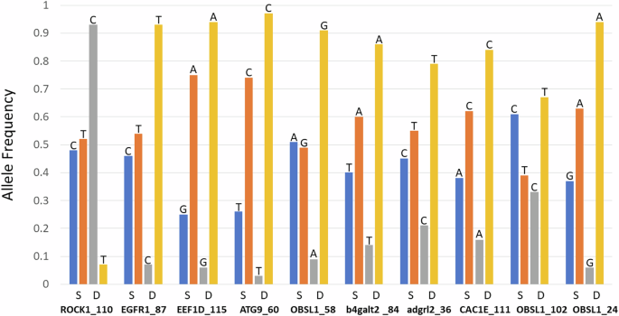 Fig. 1: Depth associated allele frequencies.