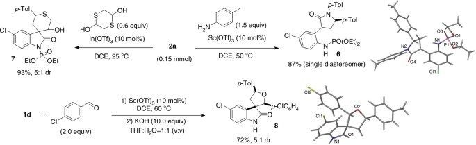 Diastereo And Enantioselective 3 3 Cycloaddition Of Spirocyclopropyl Oxindoles Using Both Aldonitrones And Ketonitrones Nature Communications