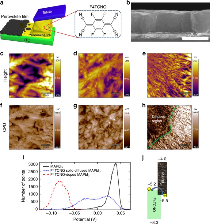 Molecular Doping Enabled Scalable Blading Of Efficient Hole Transport Layer Free Perovskite Solar Cells Nature Communications