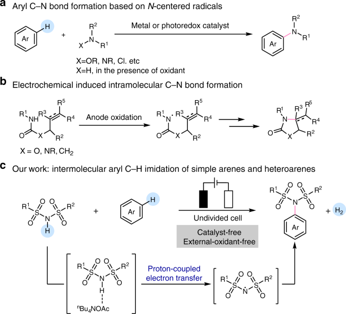 Electrochemical Oxidation Induced Intermolecular Aromatic C H Imidation Nature Communications