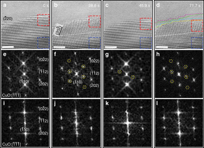 Fig. 1: Atomic-scale visualization of structural oscillations in CuO lattice.