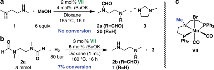 Reversible Interconversion Between Methanol Diamine And Diamide For Hydrogen Storage Based On Manganese Catalyzed De Hydrogenation Nature Communications