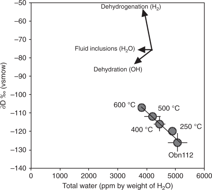 Molecular Hydrogen In Minerals As A Clue To Interpret D Variations In The Mantle Nature Communications