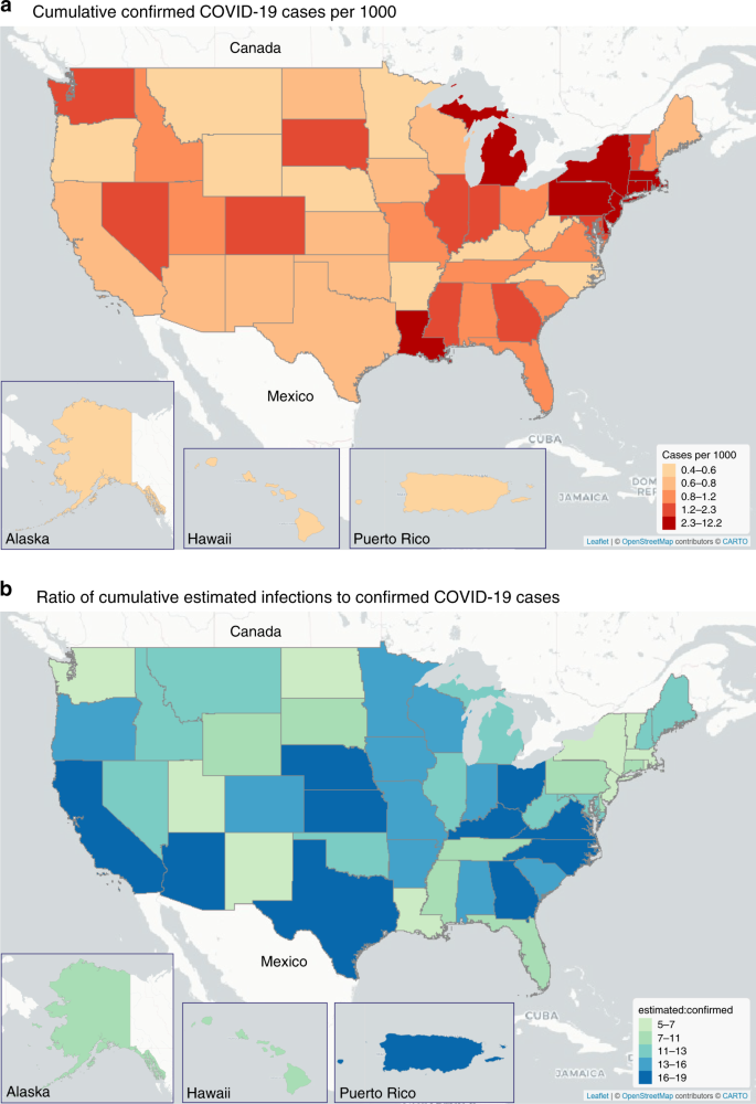 Substantial Underestimation Of Sars Cov 2 Infection In The United States Nature Communications