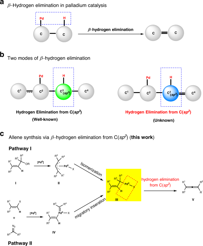 Palladium-catalyzed allene synthesis enabled by β-hydrogen elimination from  sp2-carbon | Nature Communications