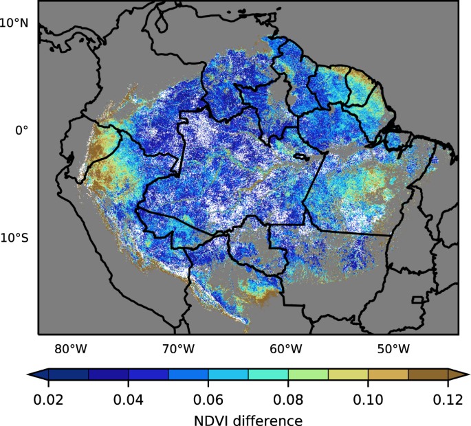 New Generation Geostationary Satellite Observations Support Seasonality In Greenness Of The Amazon Evergreen Forests Nature Communications