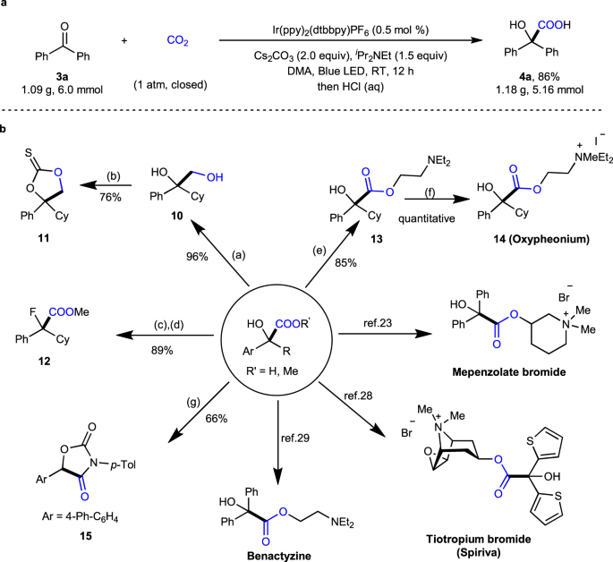 Visible Light Photoredox Catalyzed Umpolung Carboxylation Of Carbonyl Pounds With Co2 Nature Munications