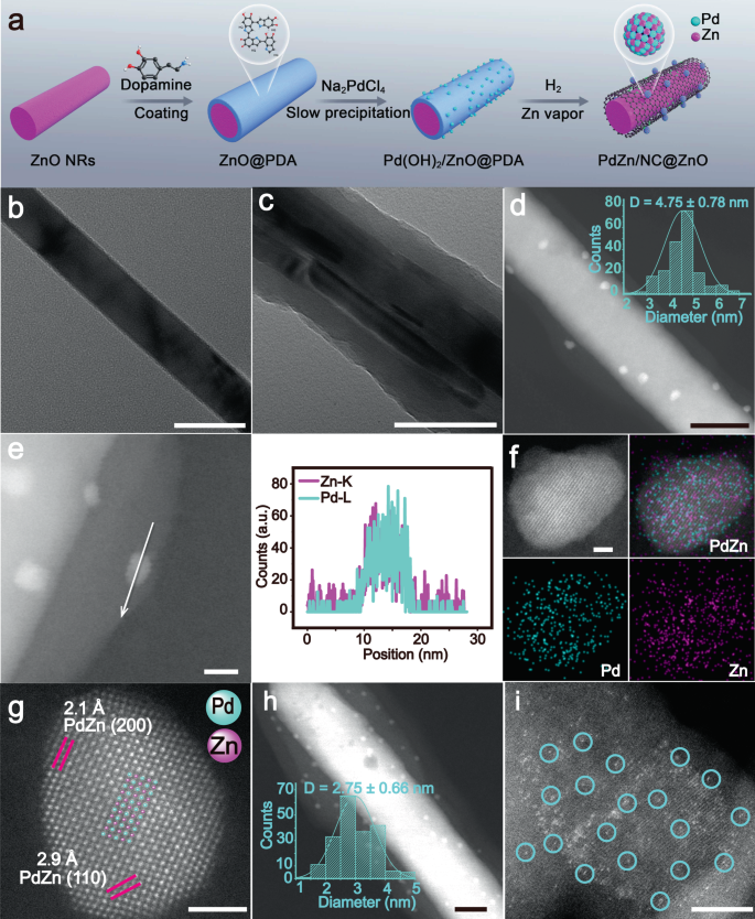 Fig. 1: Synthetic scheme and characterizations of synthesized catalysts.