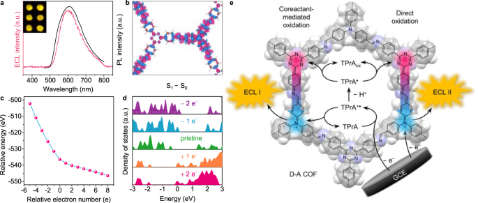 Fig. 5: Competitive oxidation ECL mechanism of t-COF.