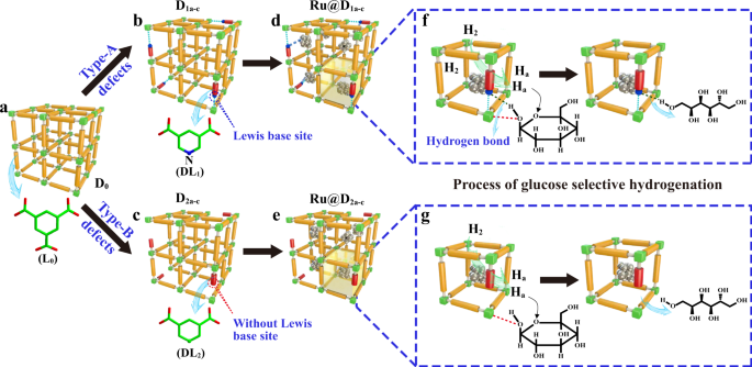Fig. 1: Formation of two different types of defects and their corresponding catalytic mechanisms.