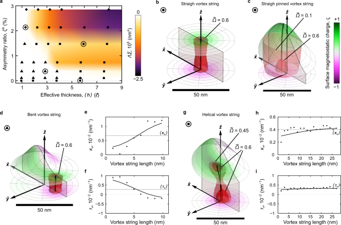 Fig. 2: Vortex states in nanodisks of different geometry.