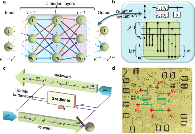 Fig. 1: A schematic of training deep quantum neural networks.