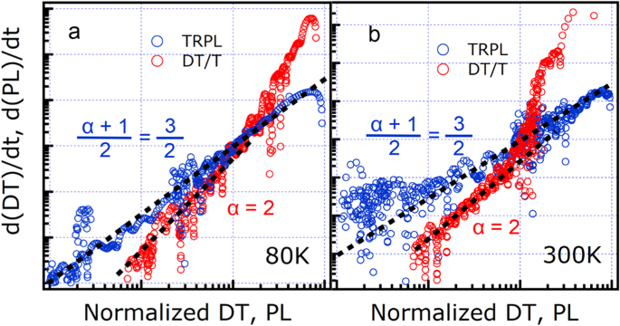 Fig. 5: Power laws for DT and PL.