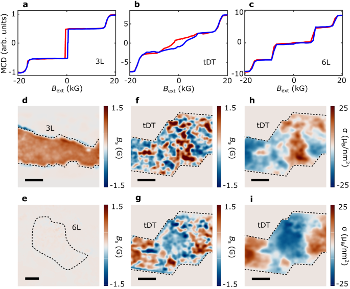 Fig. 2: MCD and NV wide-field measurements of CrI3 samples.