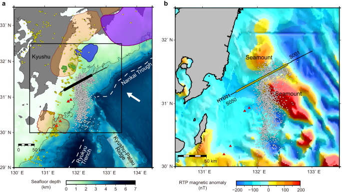 Fig. 1: Tectonic setting of the Hyuga-nada area.