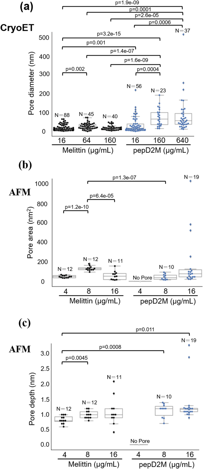 Visualizing the membrane disruption action of antimicrobial peptides by  cryo-electron tomography | Nature Communications